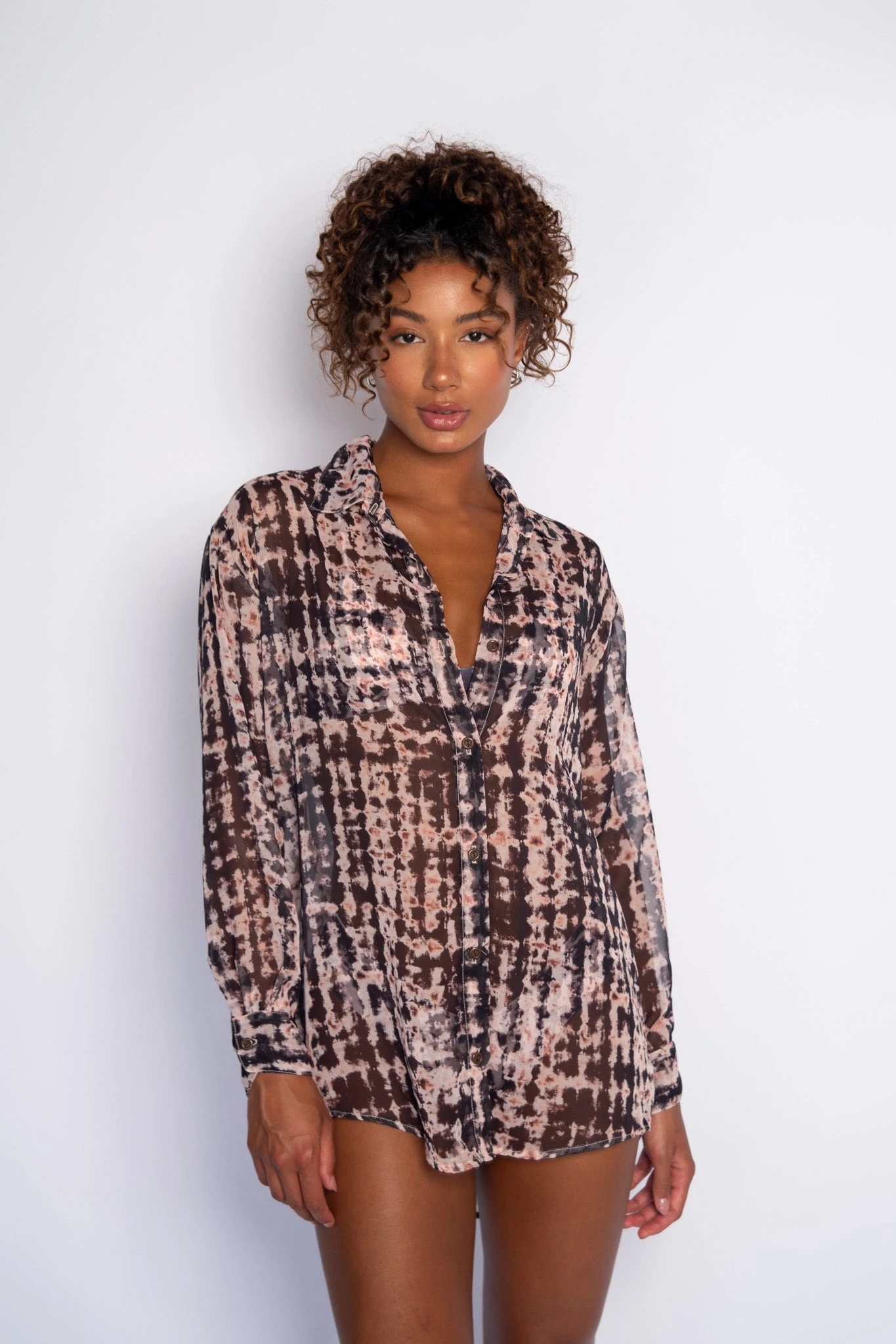 Phoenix Button Down Chiffon - Dawn 4 Phoenix Button Down Chiffon - Dawn - Image 4