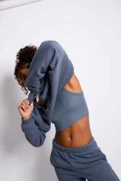 Monica Crop Ribbed - Denim -VitaMode Store SKATIE Denim 143