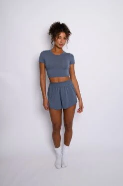 Baby Tee Jersey - Denim -VitaMode Store SKATIE Denim 46