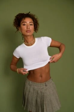 Baby Tee Jersey - White -VitaMode Store SKATIE White 119 Edit