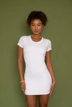 Baby Tee Dress - White