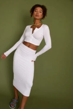 Serena Skirt - White -VitaMode Store SKATIE White 144 Edit