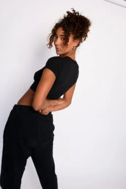 Baby Tee Jersey - Black -VitaMode Store SKATIE black 108