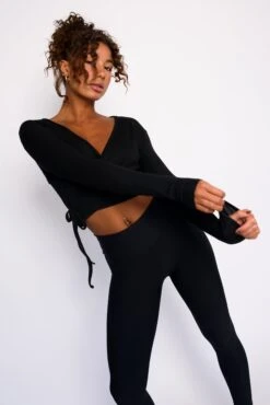 Margot Wrap Top - Black -VitaMode Store SKATIE black 52 d51ab412 62c0 4ba6 bcdf 63a0bf49d872