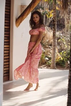 Kristina Skirt - Flora -VitaMode Store amad663 653