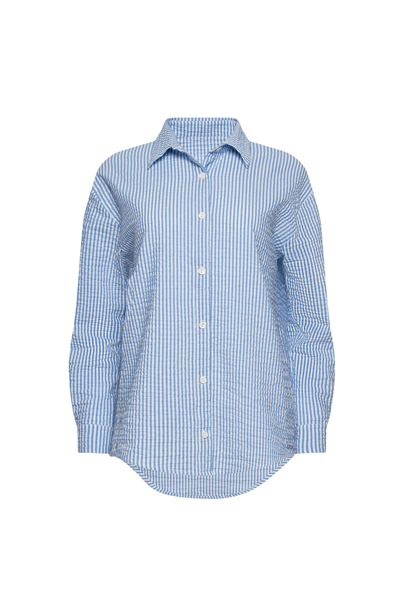 Harper Button Down - Blue Seersucker 1 Harper Button Down - Blue Seersucker